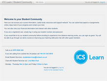 Tablet Screenshot of community.icslearn.co.uk